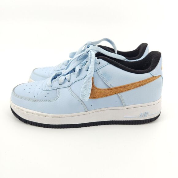 AIR FORCE 1 FELT CELESTINE Shoes Women Size 8.5 / 7Y BLUE GOLD BV6058-400 - Picture 3 of 10